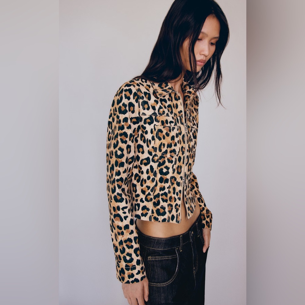 Mango leopard print jacket